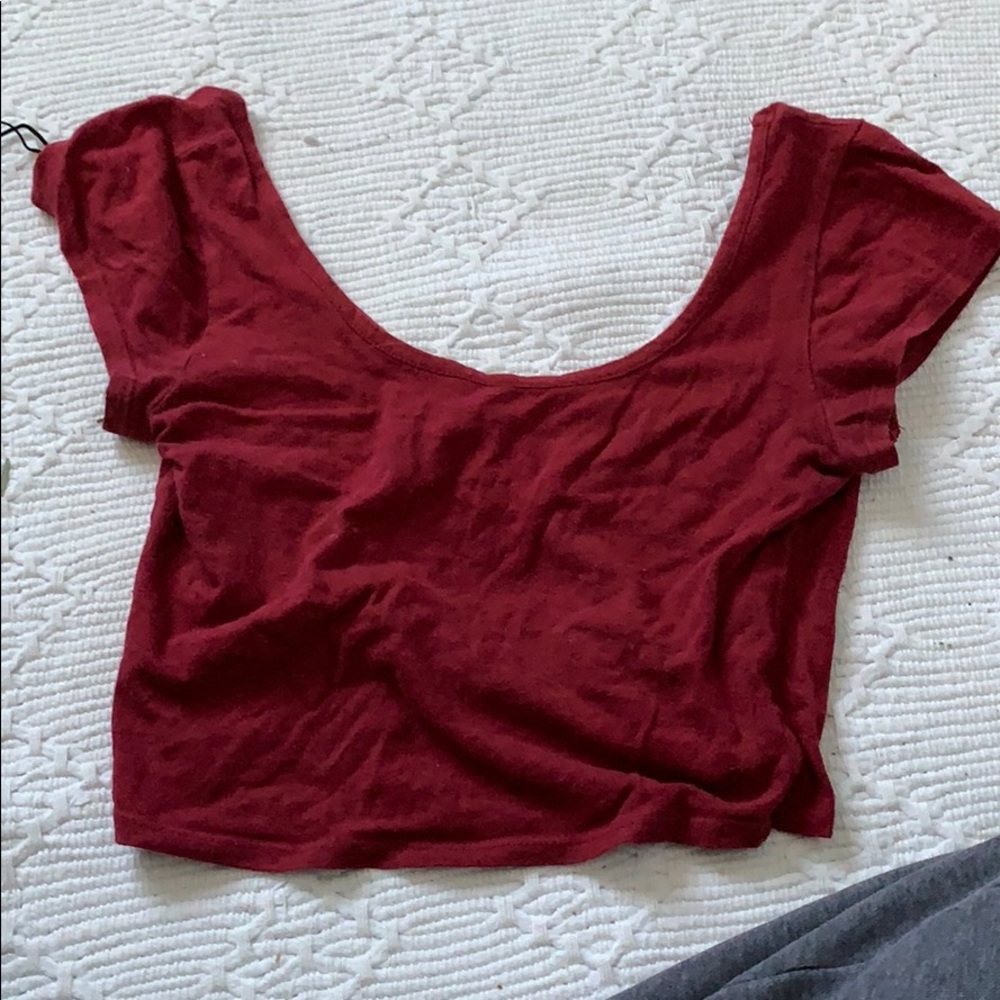 red crop top